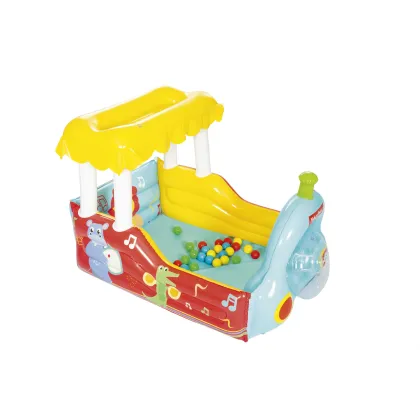 Bestway 93537 FISHER PRICE DMUCHANY POCIĄG  Z PIŁKAMI 132cm x 94cm x 89cm