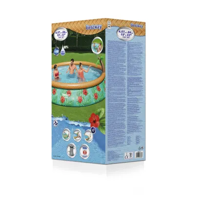 Bestway 57416 FAST SET BASEJA AR PALMU UN FILTRA PUMPU 4.57m x 0.84m