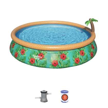 Bestway 57416 FAST SET BASEJA AR PALMU UN FILTRA PUMPU 4.57m x 0.84m