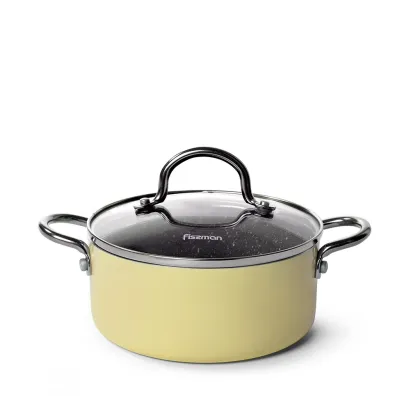 Keptuvė MINI CHEF 16x7 cm / 1,3 l su dangčiu (aliuminis)