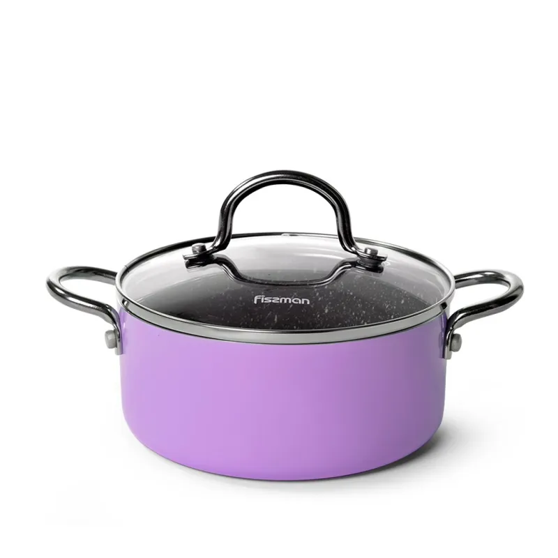 Puodai MINI CHEF 18x8 см / 1,8 л su dangčiu (aliuminis)