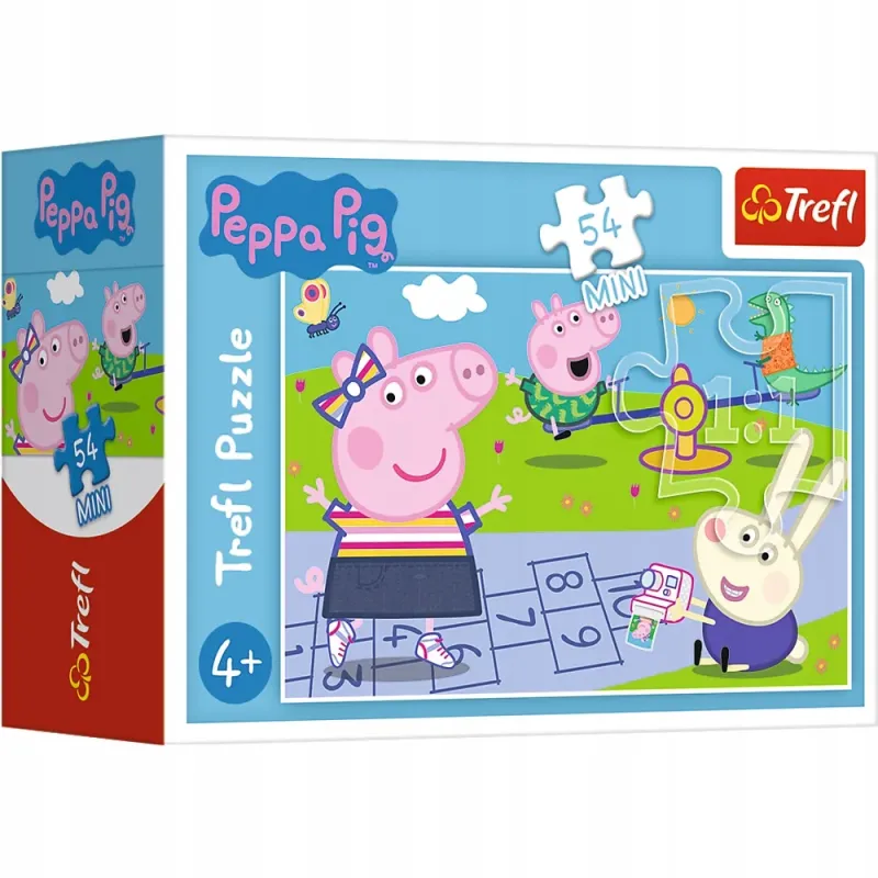 Puzzle 54 mini Świnka Peppa gra w klasy 54 elementy 4+ Trefl 19627 Puzzle 54 mini Świnka Peppa gra w klasy 54 elementy 4+ Trefl 19627