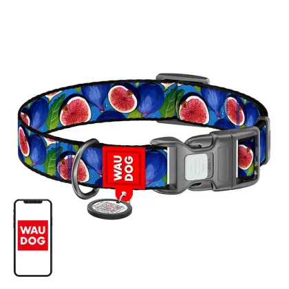 Waudog "Fig" nailoninė apykaklė šunims su QR kodu, XL dydis