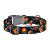 Waudog "Oranges" nylon dog collar with QR code, size L