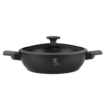 BERLINGER HAUS FLAT TITAN COOK WITH COVER 30cm BH-8129 ANTRACIT