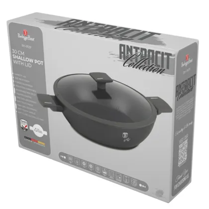BERLINGER HAUS FLAT TITAN COOK WITH COVER 30cm BH-8129 ANTRACIT