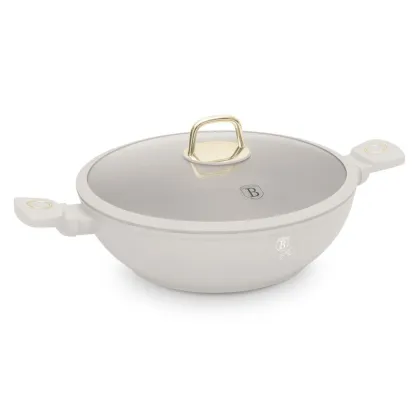 WOK TYTANOWY Z POKRYWĄ 30cm BERLINGER HAUS BH-8065 SAHARA