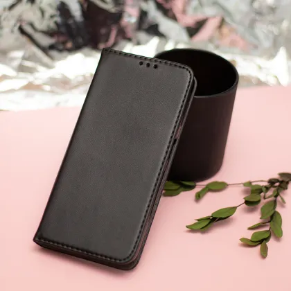 Išmanusis magnetinis dėklas, skirtas "Samsung Galaxy A6 2018", juodos spalvos