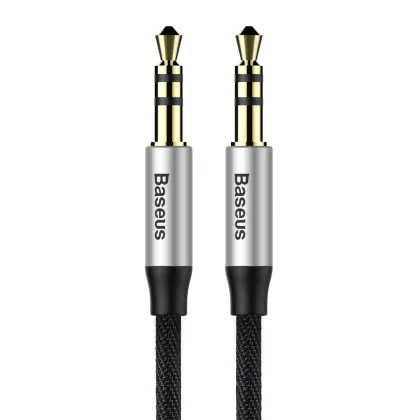 "Baseus" garso kabelis Yiven M30 jack 3,5 mm - jack 3,5 mm 1,5 m sidabriškai juodas