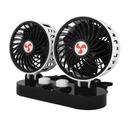 Automobilinis dvigubas 12V 2x5" ventiliatorius su reguliavimu