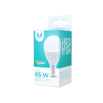 LED lemputė E14 G45 10W 230V 3000K 900lm keramikos Forever Light