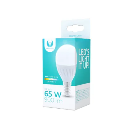 LED lemputė E14 G45 10W 230V 6000K 900lm keramikos Forever Light