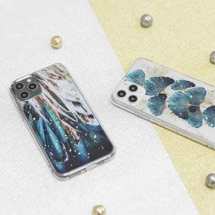 Gold Glam case for Xiaomi Redmi Note 10 Pro / 10 Pro Max leaves