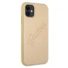 Guess case for iPhone 12 Pro Max 6,7&quot GUHCP12LRSAVSLG gold hard case Saffiano Vintage Script
