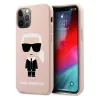 Karl Lagerfeld case for iPhone 12 Mini 5,4&quot KLHCP12SSLFKPI light pink hard case Silicone Iconic