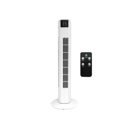 Tower Fan 82cm, 50W LCD + RC, white