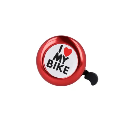 Bike bell I love my bike red