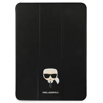 Karl Lagerfeld case for iPad 12,9&quot Pro 2021 KLFC12OKHK Book Cover black Saffiano Karl Head