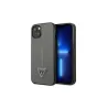 Guess case for iPhone 13 6,1&quot GUHCP13MPSATLG silver hardcase Saffiano PU Triangle