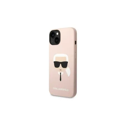 Karl Lagerfeld case for iPhone 14 Pro Max 6,7&quot KLHMP14XSLKHLP pink HC Silicone Karl Head