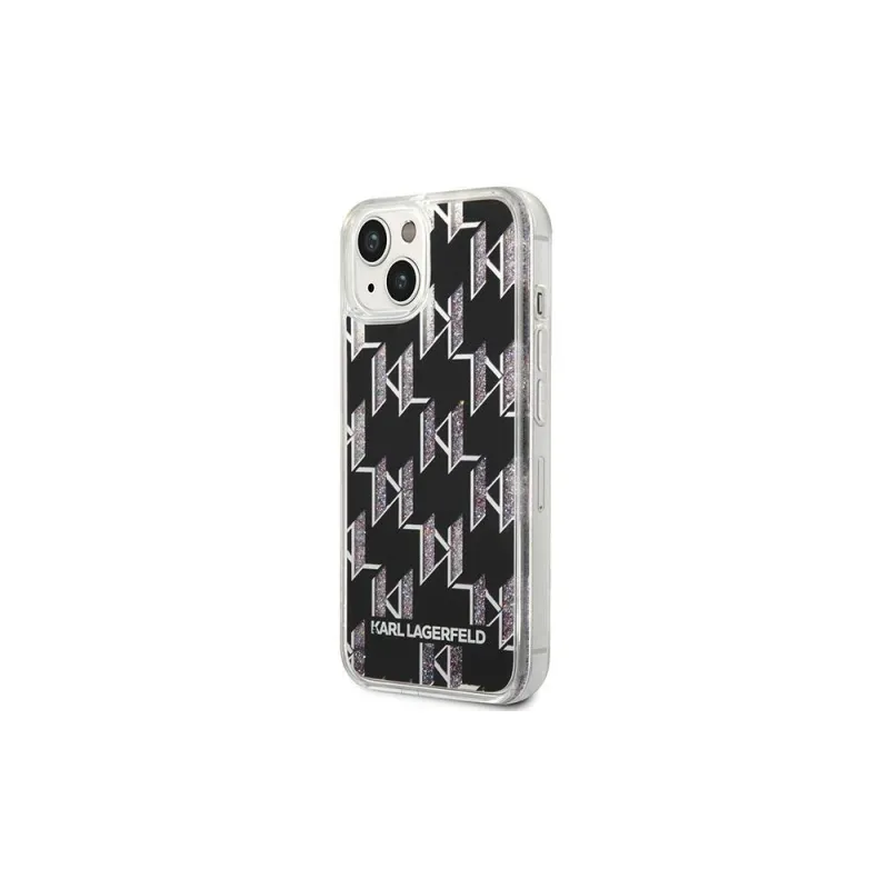 Karl Lagerfeld case for iPhone 14 Pro Max 6,7&quot KLHCP14XLMNMK black HC Liquid Glitter Monogram