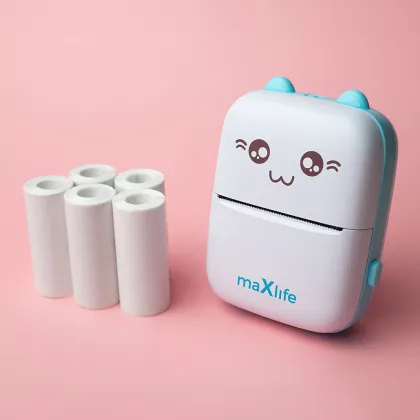 Maxlife Bluetooth thermal printer MXTP-100 blue