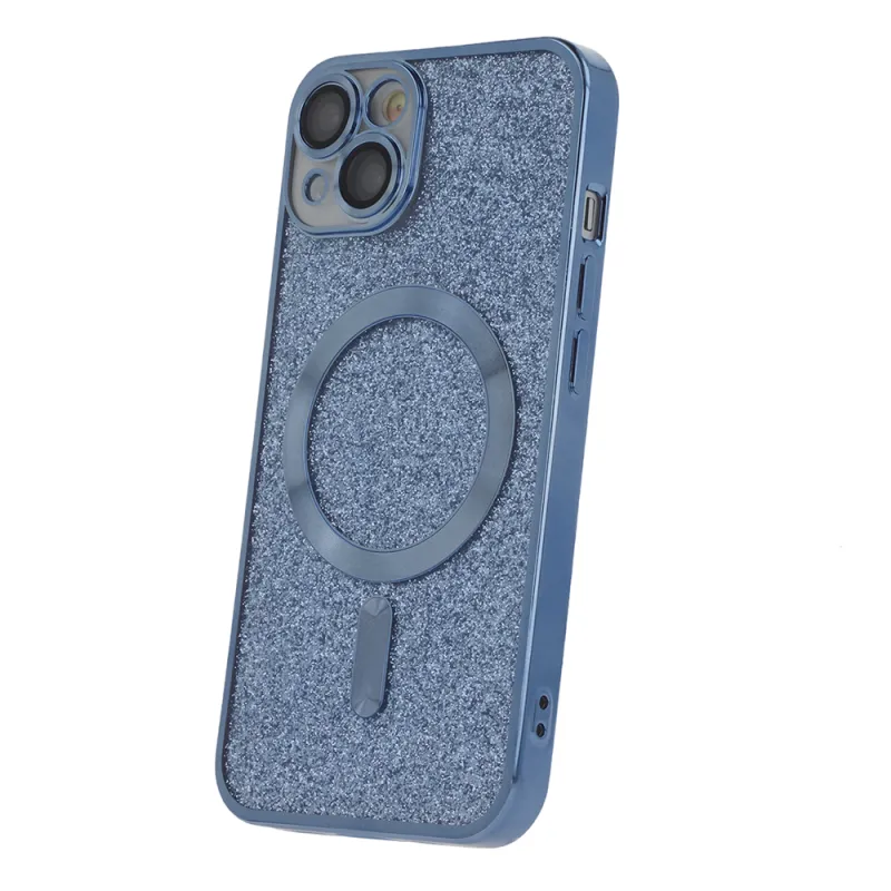 Glitter Chrome Mag case for iPhone 12 6,1&quot blue