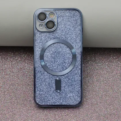 Glitter Chrome Mag case for iPhone 12 6,1&quot blue
