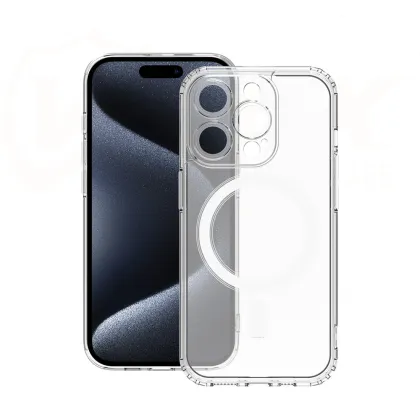 Vmax Acrylic Anti-drop Mag case for iPhone 15 Pro Max 6,7&quot transparent