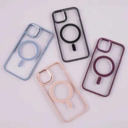 Satin Clear Mag case for iPhone 13 Pro Max 6,7&quot black