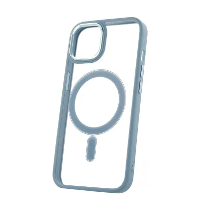 Satin Clear Mag case for iPhone 13 6,1&quot blue