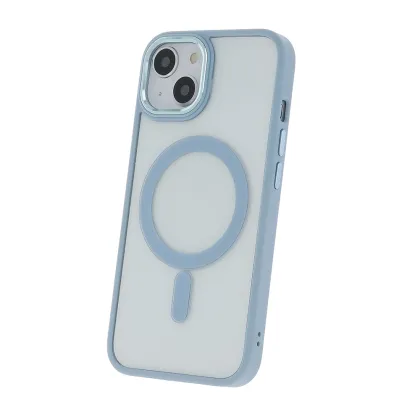 Satin Clear Mag case for iPhone 13 6,1&quot blue