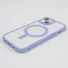 Satin Clear Mag case for iPhone 15 6,1&quot blue