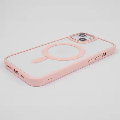 Satin Clear Mag case for iPhone 14 Pro 6,1&quot pink