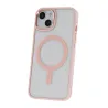 Satin Clear Mag case for iPhone 15 Pro Max 6,7&quot pink